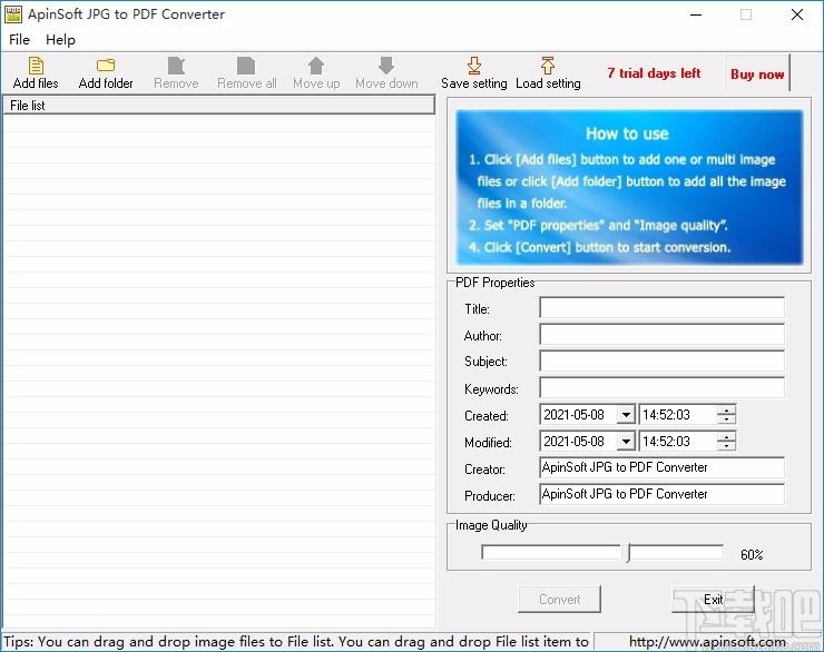 ApinSoft JPG to PDF Converter,JPG转PDF,图片转换