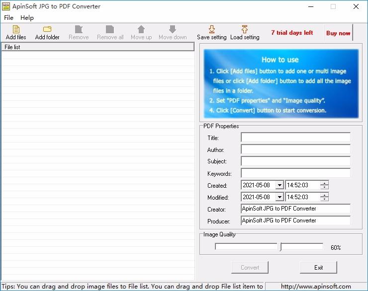ApinSoft JPG to PDF Converter,JPG转PDF,图片转换