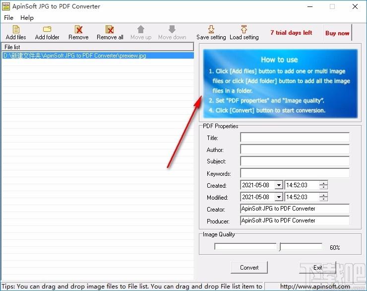 ApinSoft JPG to PDF Converter,JPG转PDF,图片转换