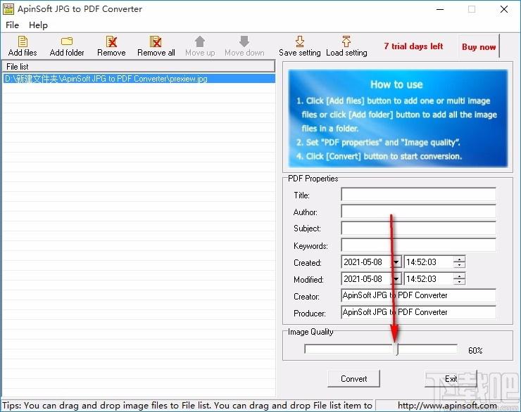 ApinSoft JPG to PDF Converter,JPG转PDF,图片转换